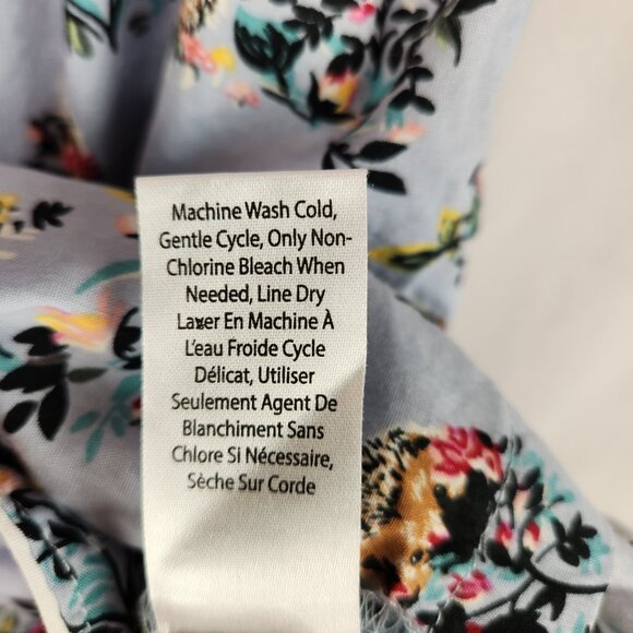 Vera Bradley Blue Hedgehog Pajama Shorts Set Women's XL Short Sleeve Button Up - Picture 7 of 14